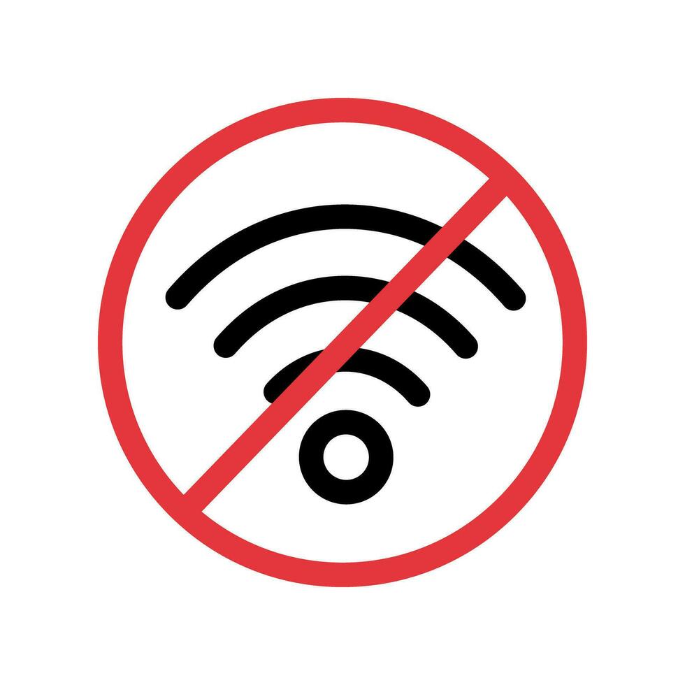 no connessione per Wifi. vettore. vettore