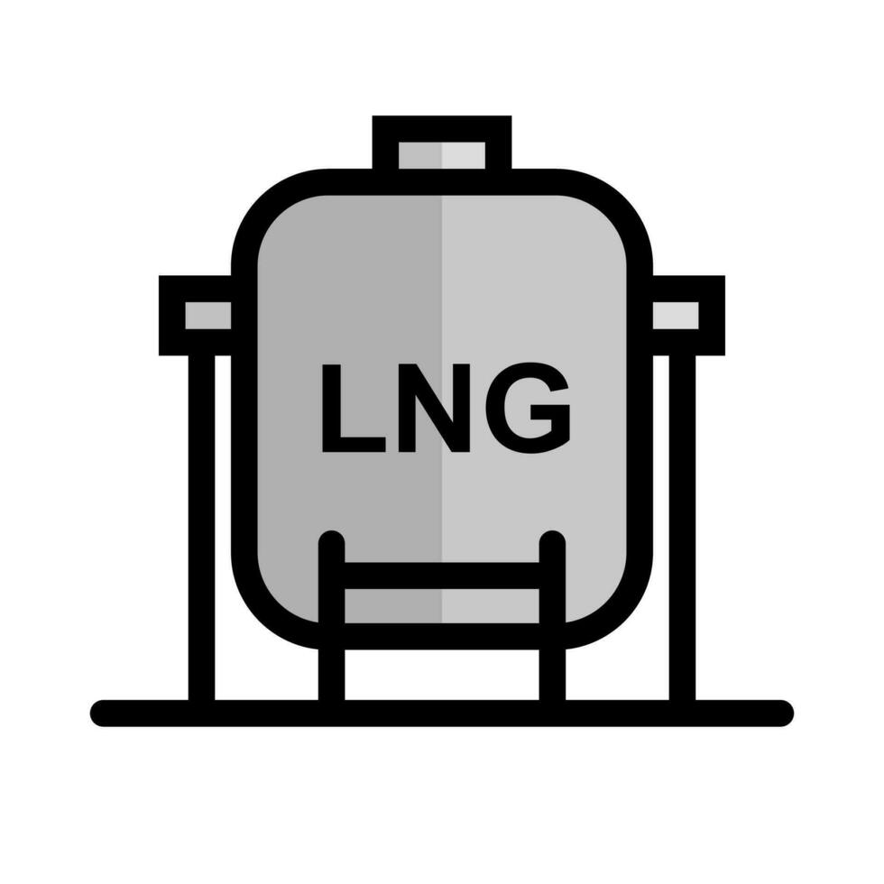 lng serbatoio icona. carburante Conservazione. energia cisterna. vettore. vettore