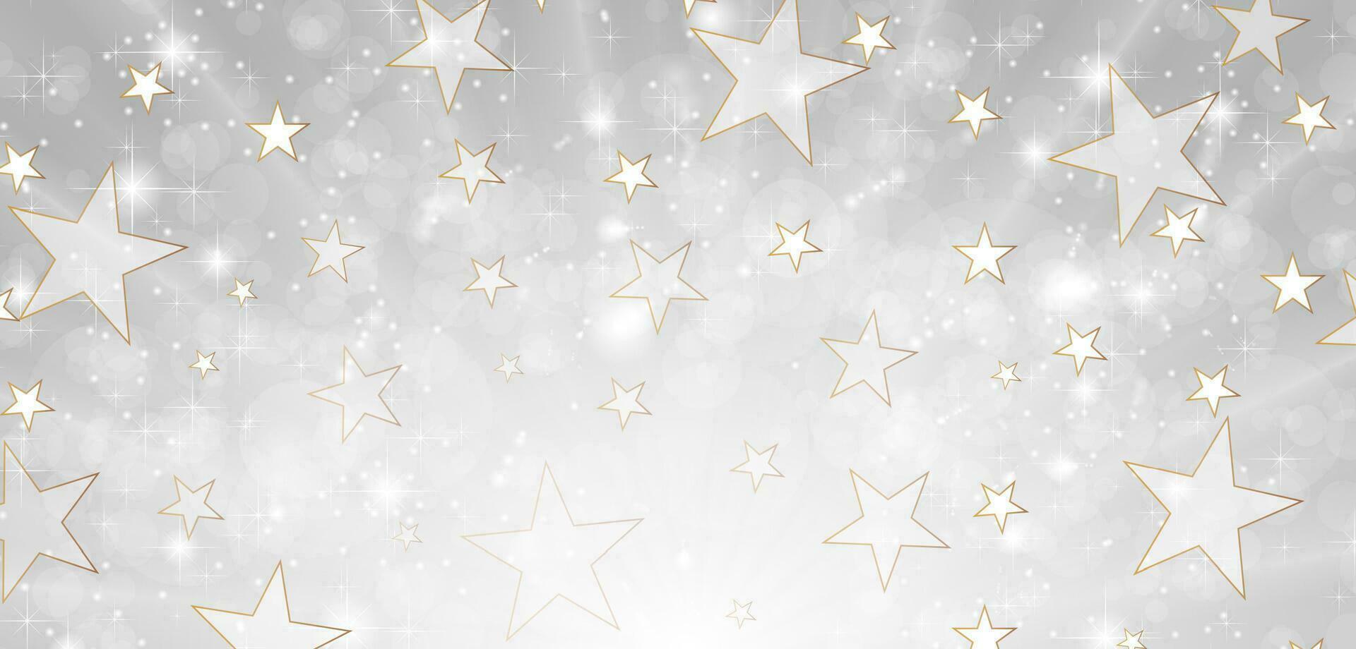 grigio e oro deluxe sfondo con stelle e travi vettore