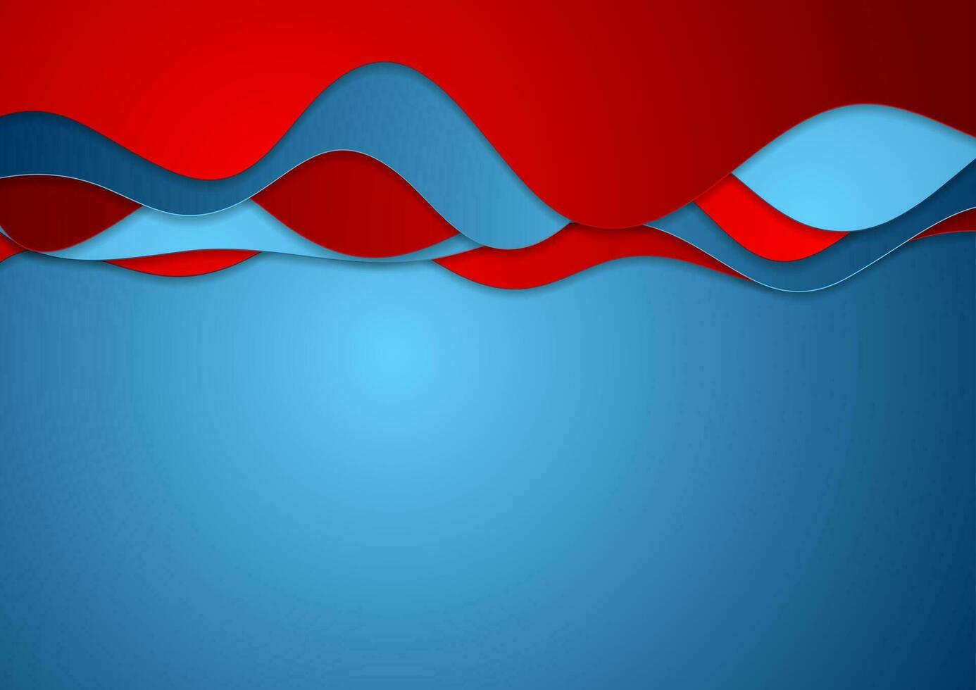 blu e rosso astratto ondulato sfondo vettore