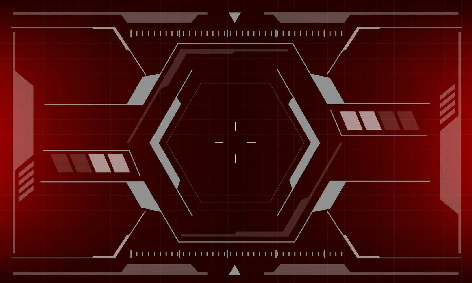 hud fantascienza interfaccia schermo Visualizza rosso Pericolo design virtuale la realtà futuristico tecnologia Schermo vettore