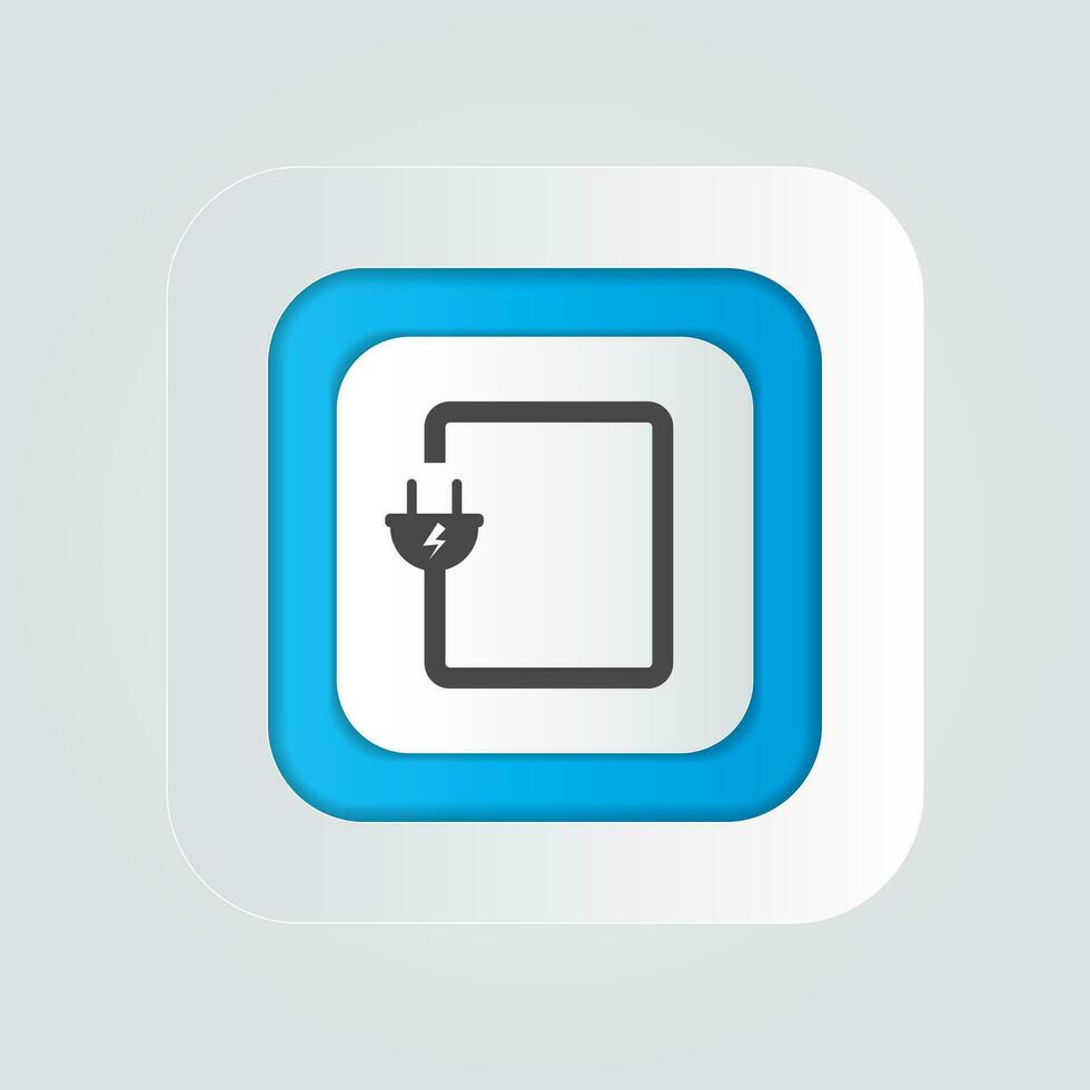 elettrico energia spina icona per applicazioni o siti web vettore