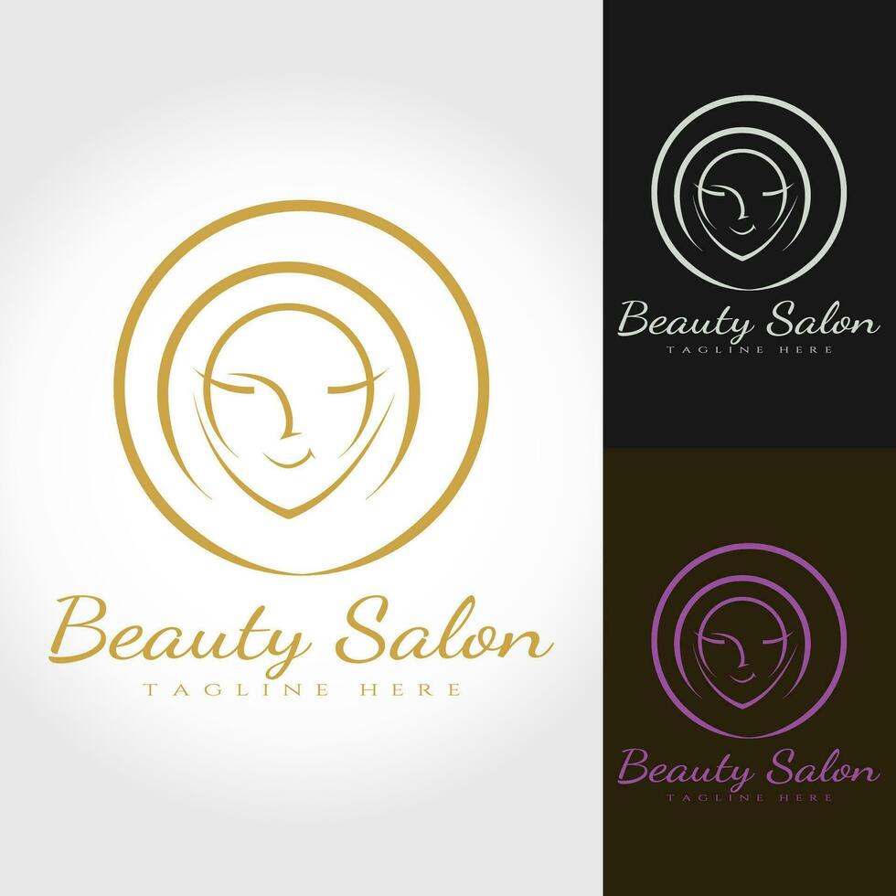 bellezza salone logo design -vettore vettore