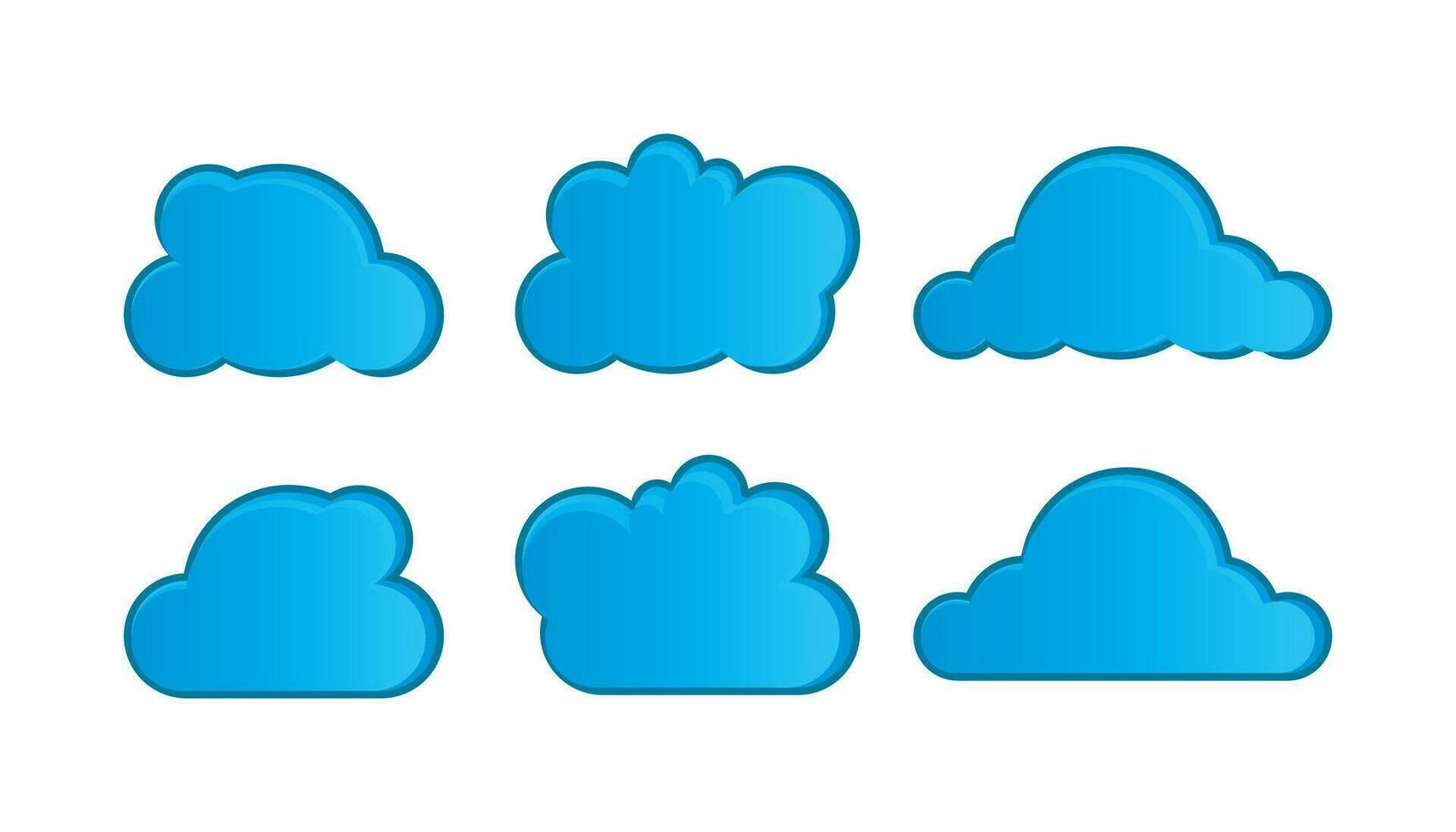 nube icone nel un' di moda piatto stile quello è isolato su un' bianca sfondo. vettore illustrazione elemento.