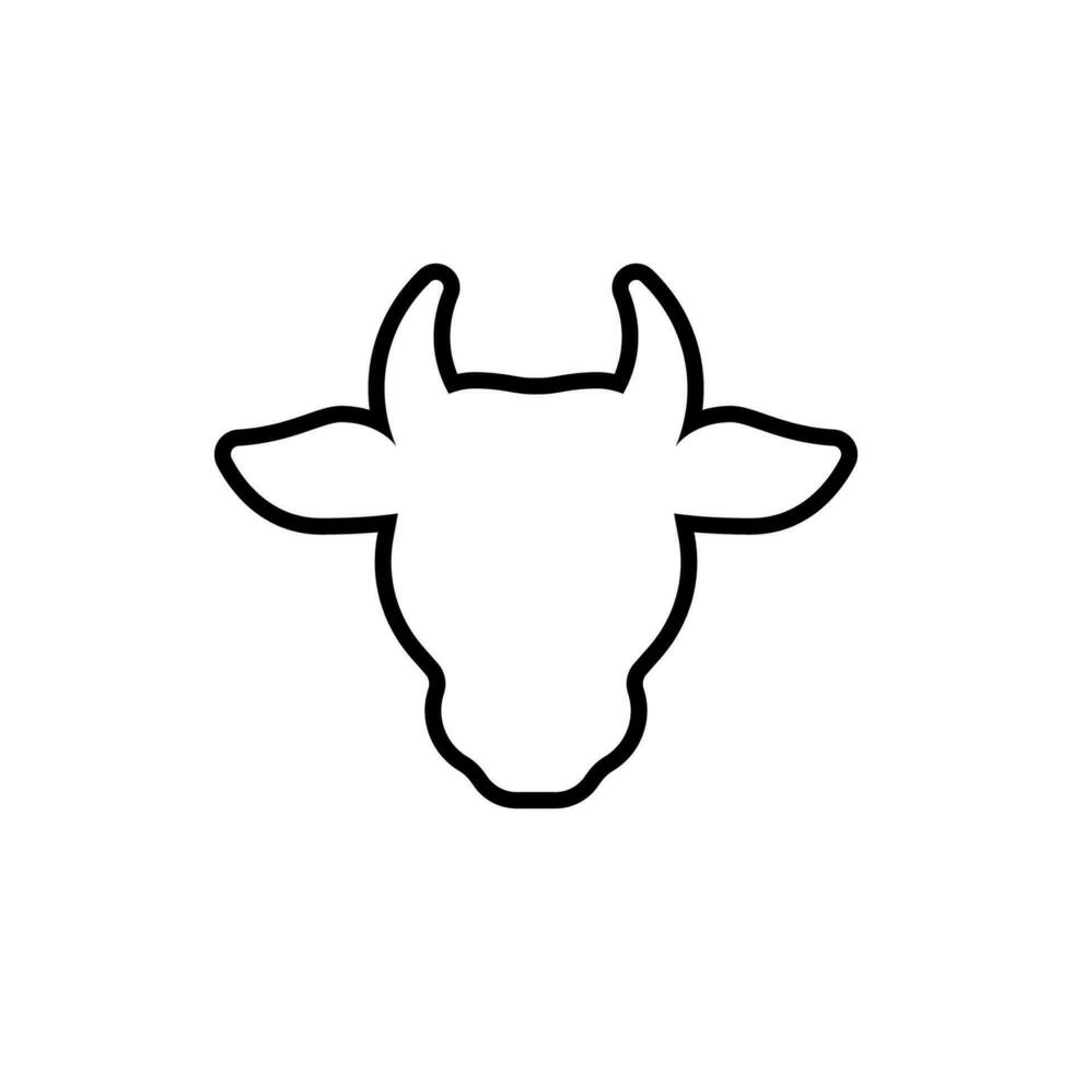 bestiame testa schema icona isolato su bianca sfondo. vettore