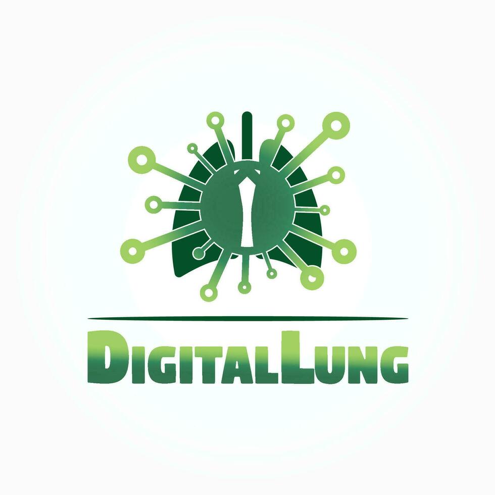 polmone logo disegno, tecnologia assistenza sanitaria e medico icona -vettore vettore