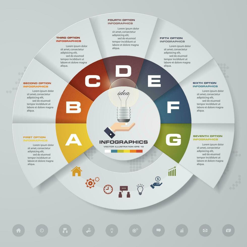 vettore circolare Infografica CV