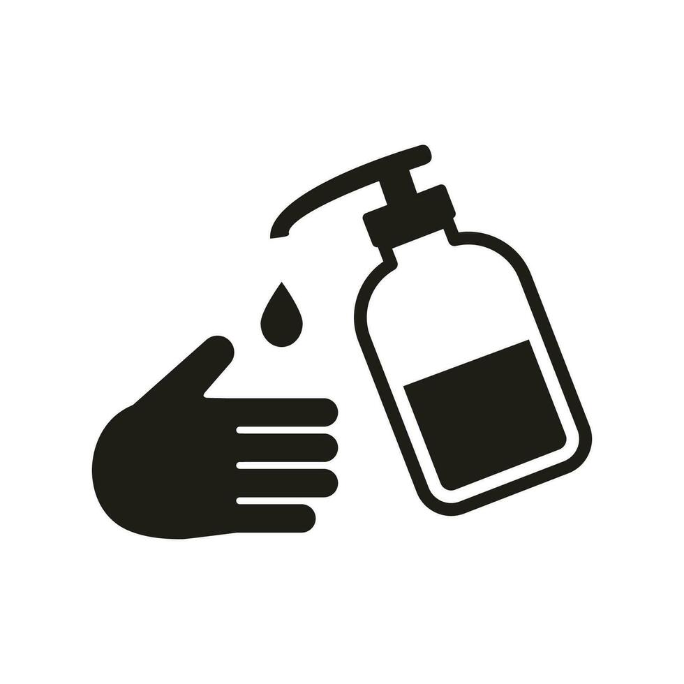 mano lavaggio e mano disinfettante icona grafico vettore design illustrazione