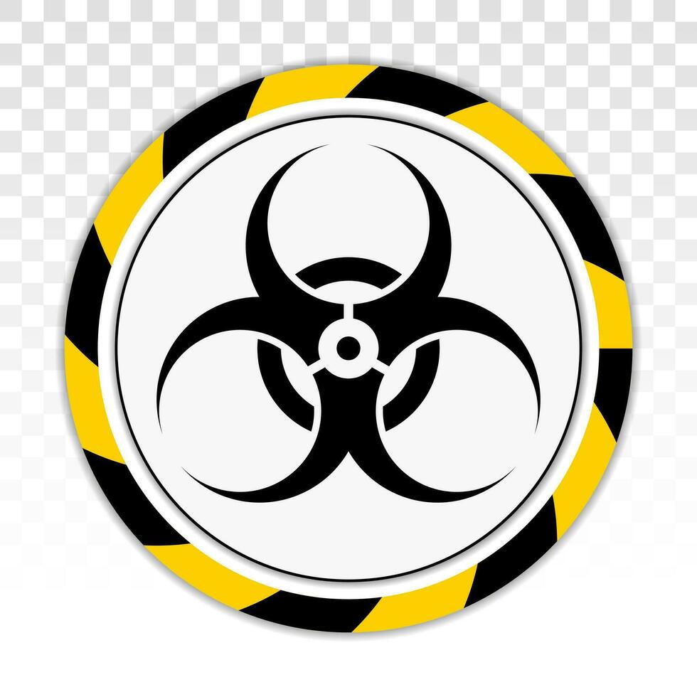 rischio biologico o biologico rischio avvertimento cartello o simbolo piatto vettore icona per applicazioni e siti web