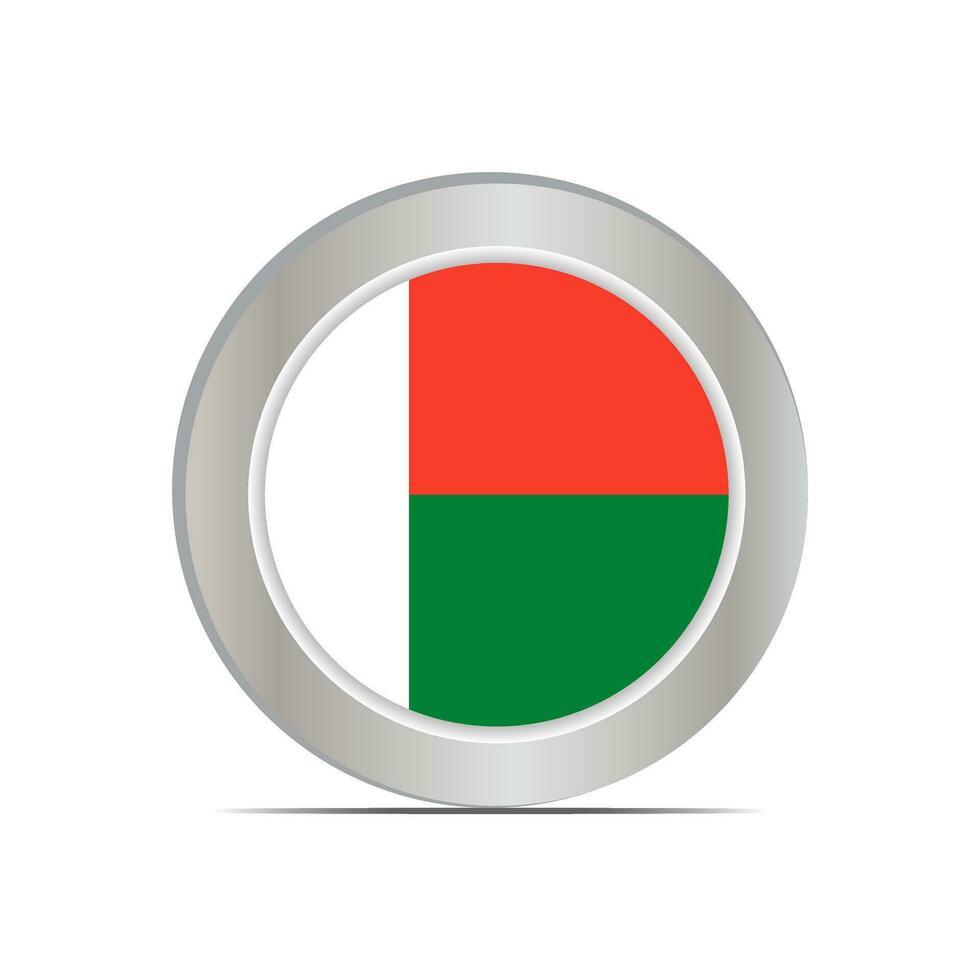 il nazionale bandiera di il repubblica di Madagascar è isolato nel ufficiale colori. vettore
