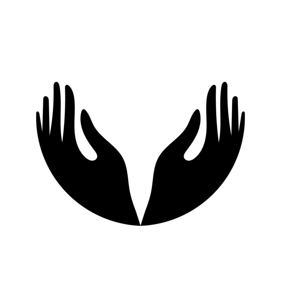 mano icona. vettore illustrazione di a coppa mani