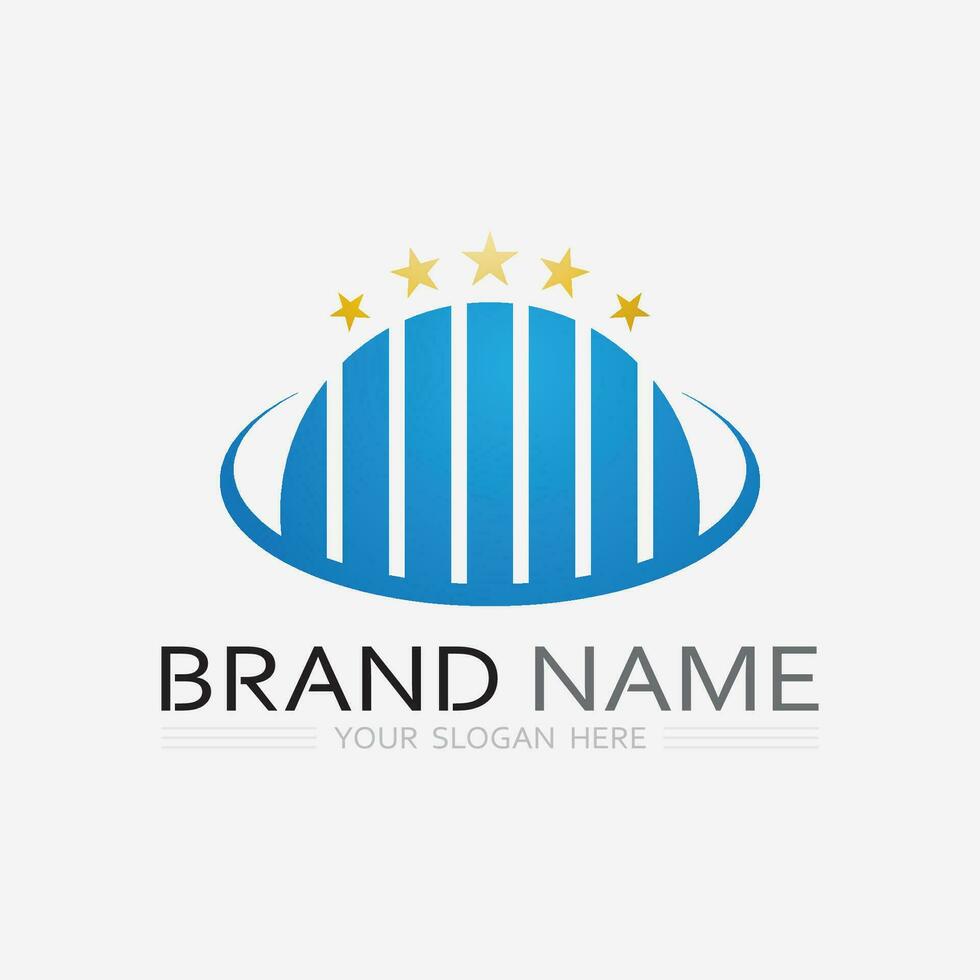 finanza aziendale e marketing logo illustrazione vettoriale design