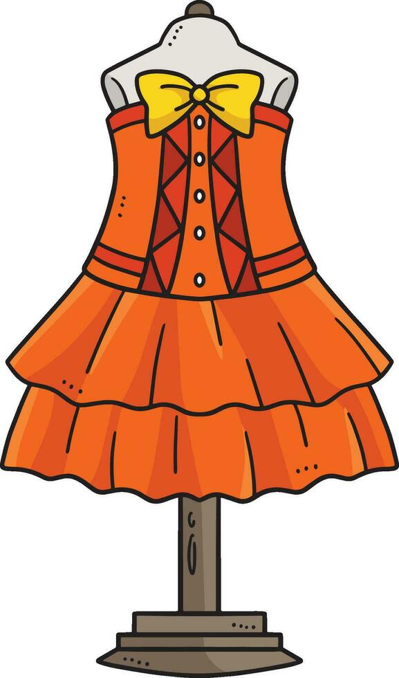 vestito cartone animato colorato clipart illustrazione vettore