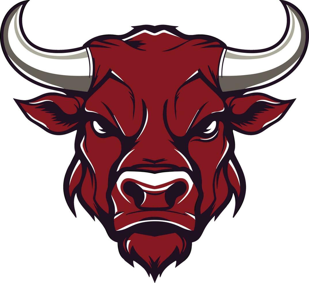 rosso Toro portafortuna logo vettore