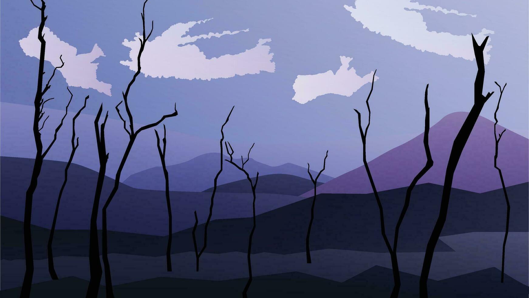 paesaggio design di di Garut morto foresta la zona vettore