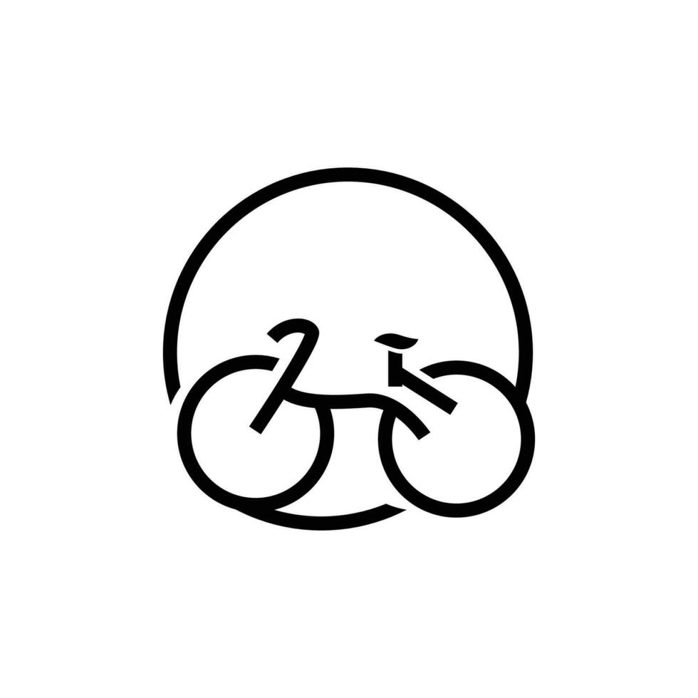 bicicletta logo, semplice minimalista disegno, sport trasporto vettore, illustrazione silhouette modello vettore