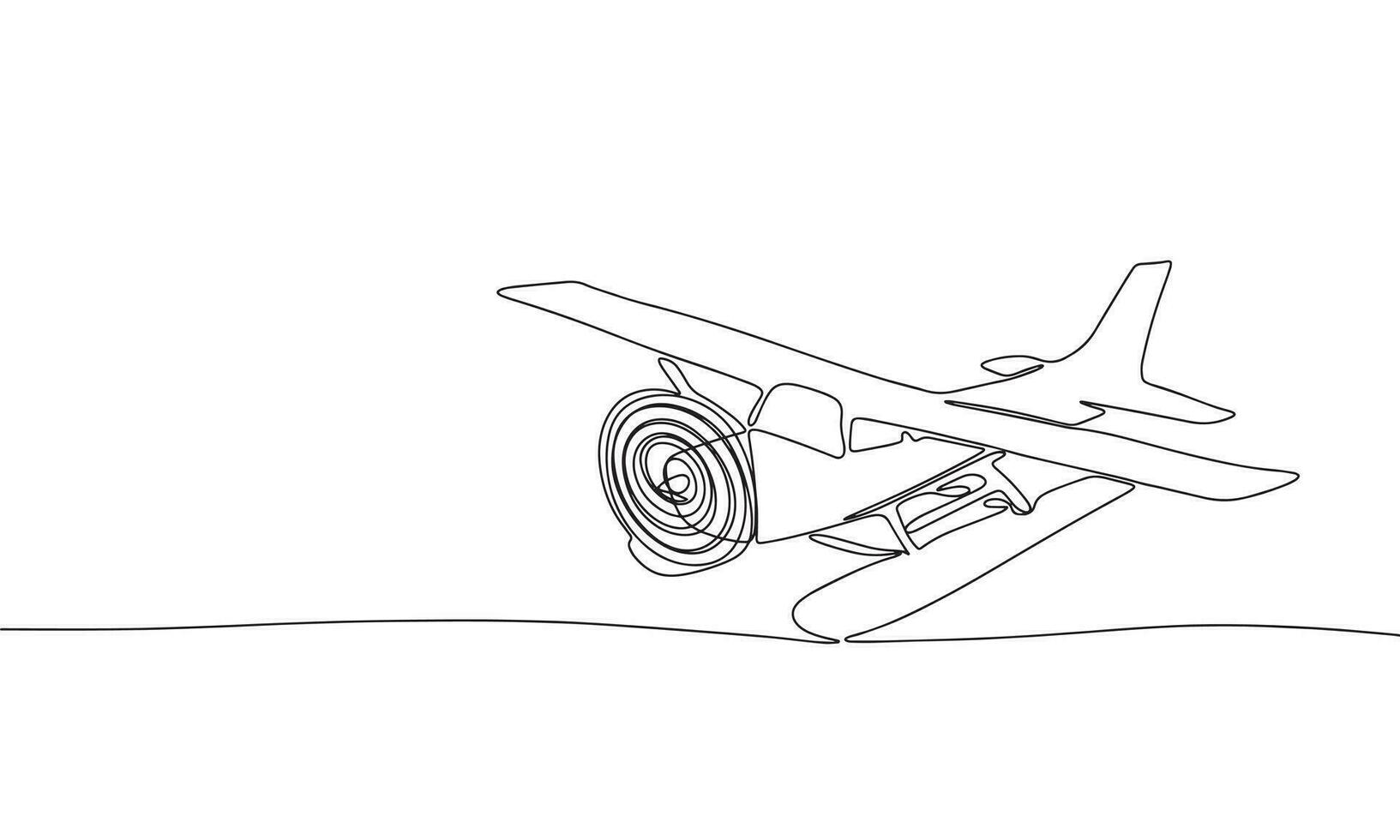 acqua aereo. uno linea continuo concetto aria aereo striscione. linea arte, schema, silhouette, vettore illustrazione.