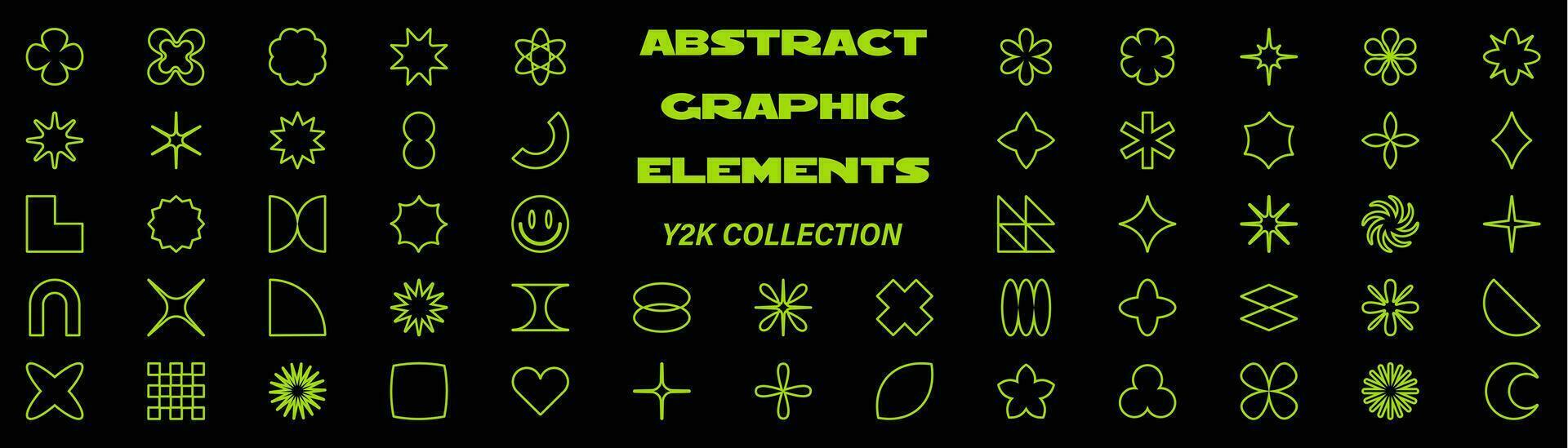 impostato astratto geometrico elementi. brutalista geometrico forme collezione. vettore illustrazione.