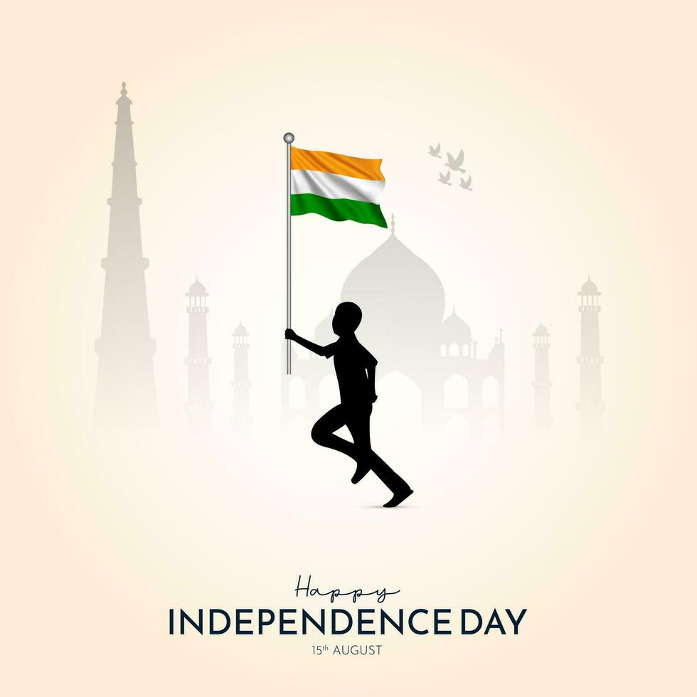 indiano indipendenza giorno celebrazione di il 76 ° indipendenza giorno vettore