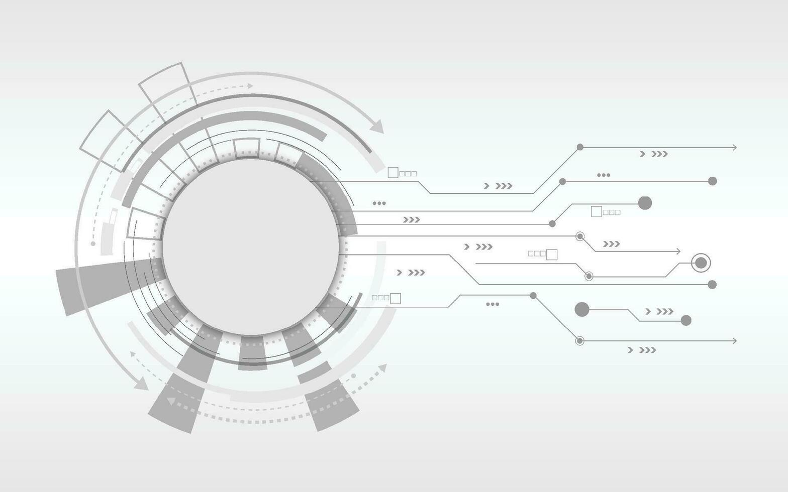 digitale tecnologia blu cerchio futuristico astratto vettore