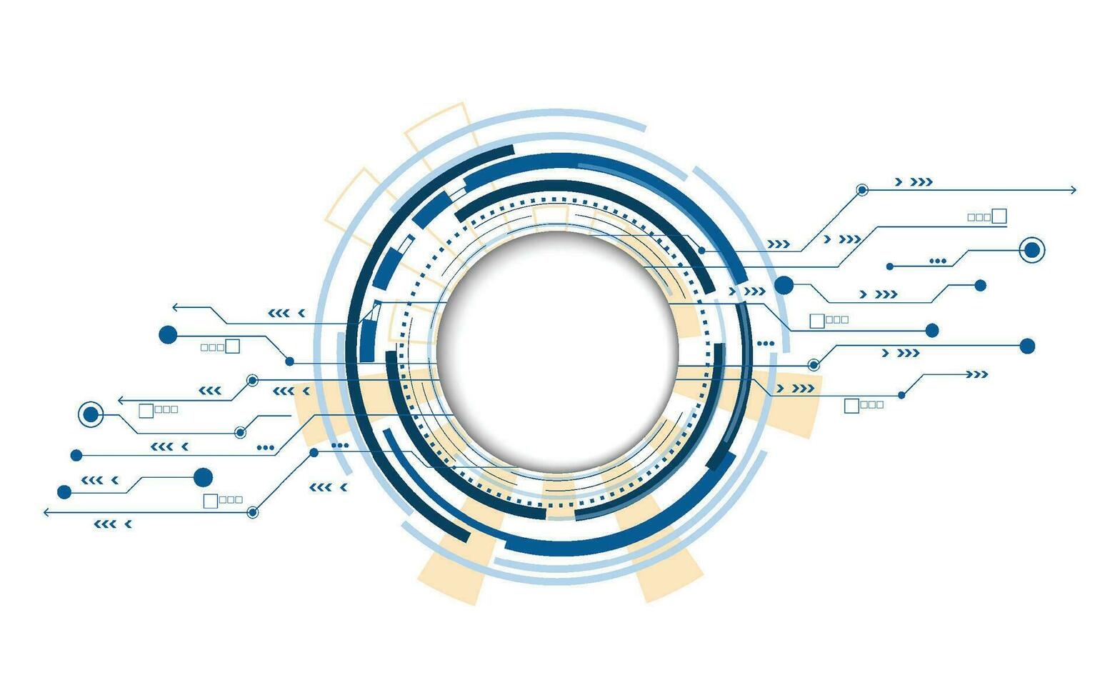 digitale tecnologia blu cerchio futuristico astratto sfondo vettore