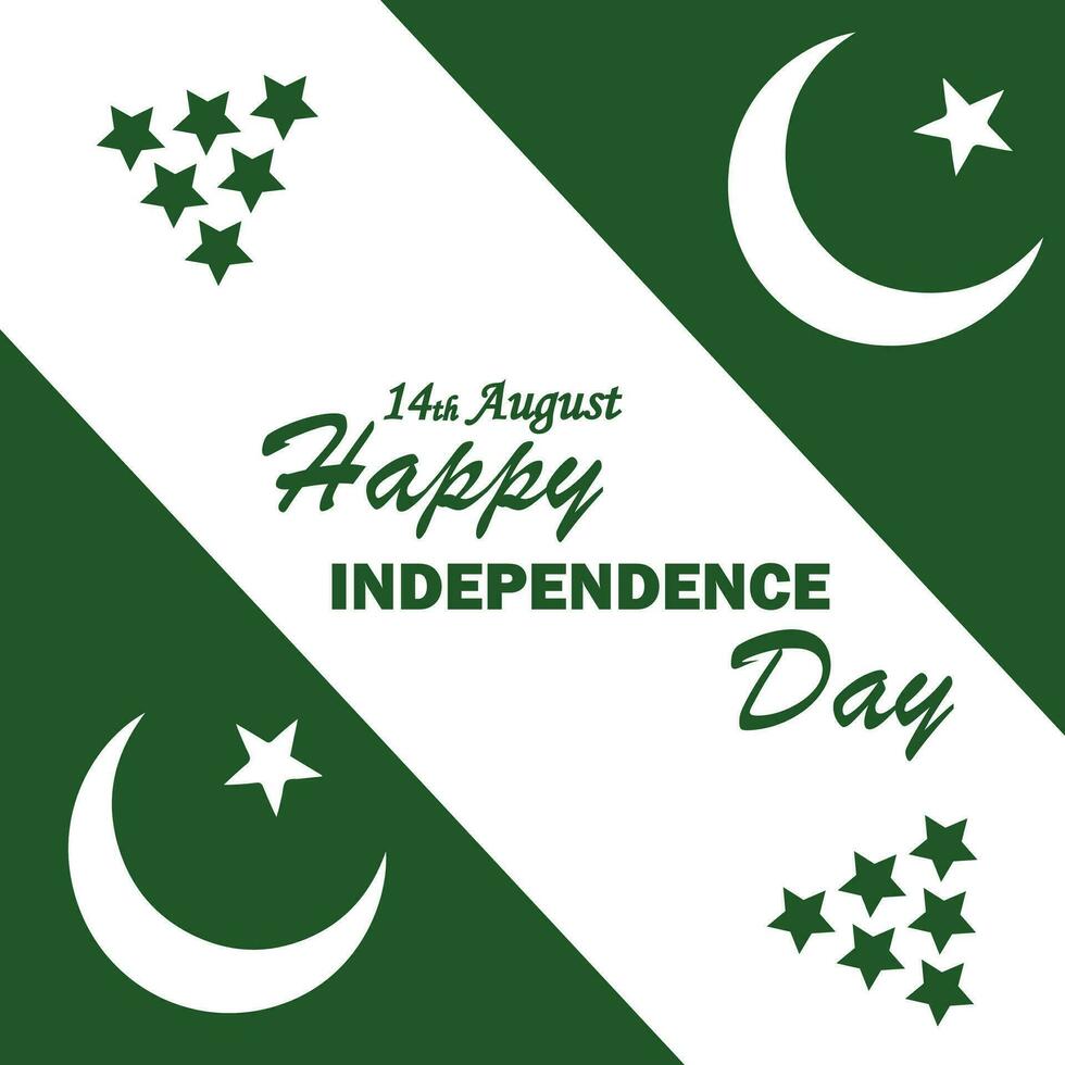 14 agosto Pakistan indipendenza giorno vettore opera d'arte