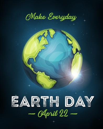 Poster per la celebrazione della Giornata della Terra vettore