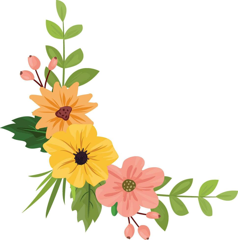 fiori selvatici mazzo clipart, fiori selvatici mazzo illustrazione, campagna confine, erbaceo ghirlanda clip arte, nozze invito, saluto carta vettore