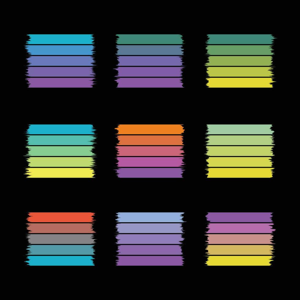 impostato di indietro per scuola tinta colore tavolozza, arancia viola digitale tavolozze, formazione scolastica, Università, Università vivace colore ombra banda sfondi, design elementi per sito web, casa, interno vettore