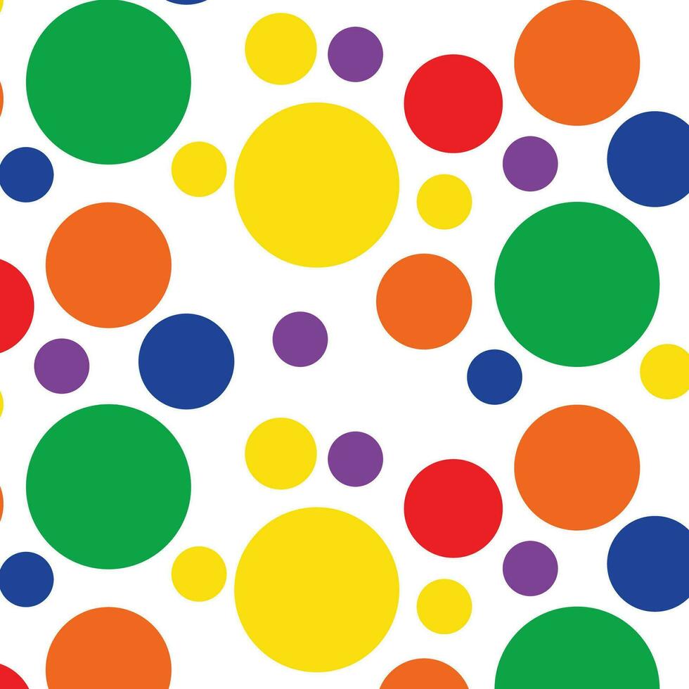 a pois colorfull modello senza soluzione di continuità sfondo design vettore