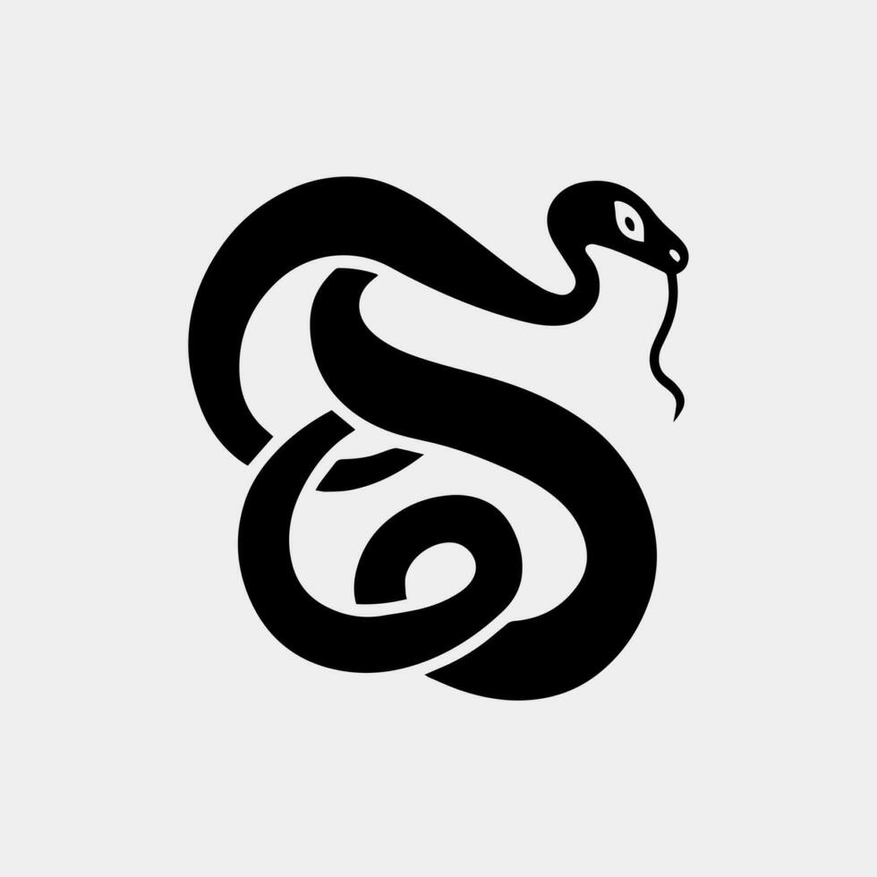 vettore serpente silhouette isolato su un' bianca sfondo.
