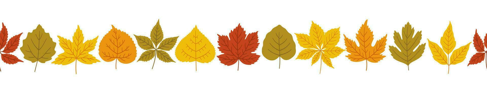 autunno le foglie sfondo, bandiera modello, vettore illustrazione.