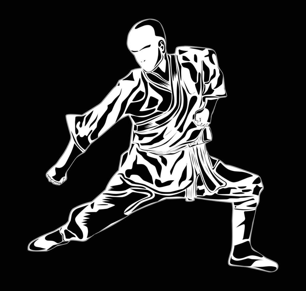 kungfu movimento immagini, adatto per educativo libri, manifesti, loghi e Di Più vettore