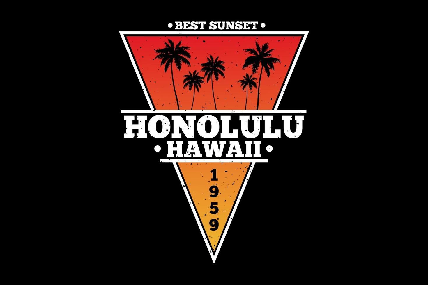 t-shirt hawaii beach miglior tramonto vettore