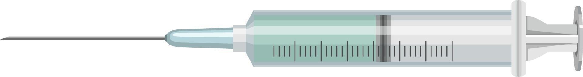 siringa per vaccino isolata su sfondo bianco vettore