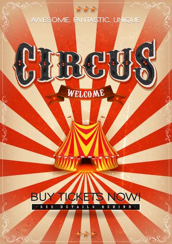 Poster vintage del circo vettore