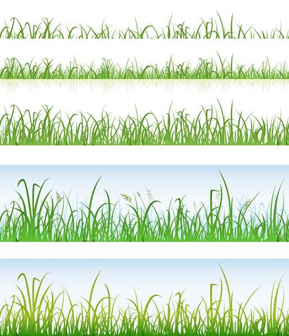 Strati di erba verde senza soluzione di continuità vettore