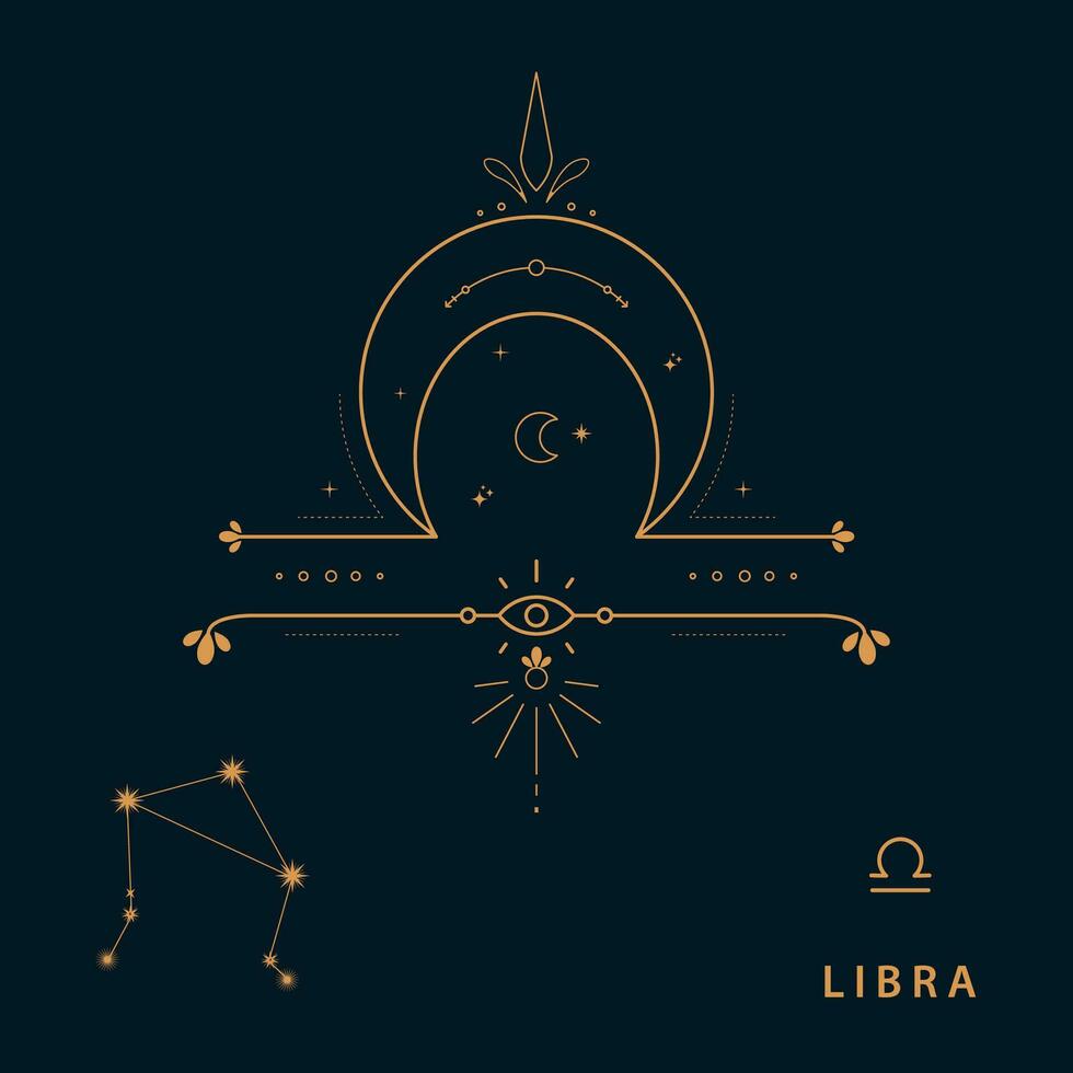 Libra zodiaco illustrazione vettore