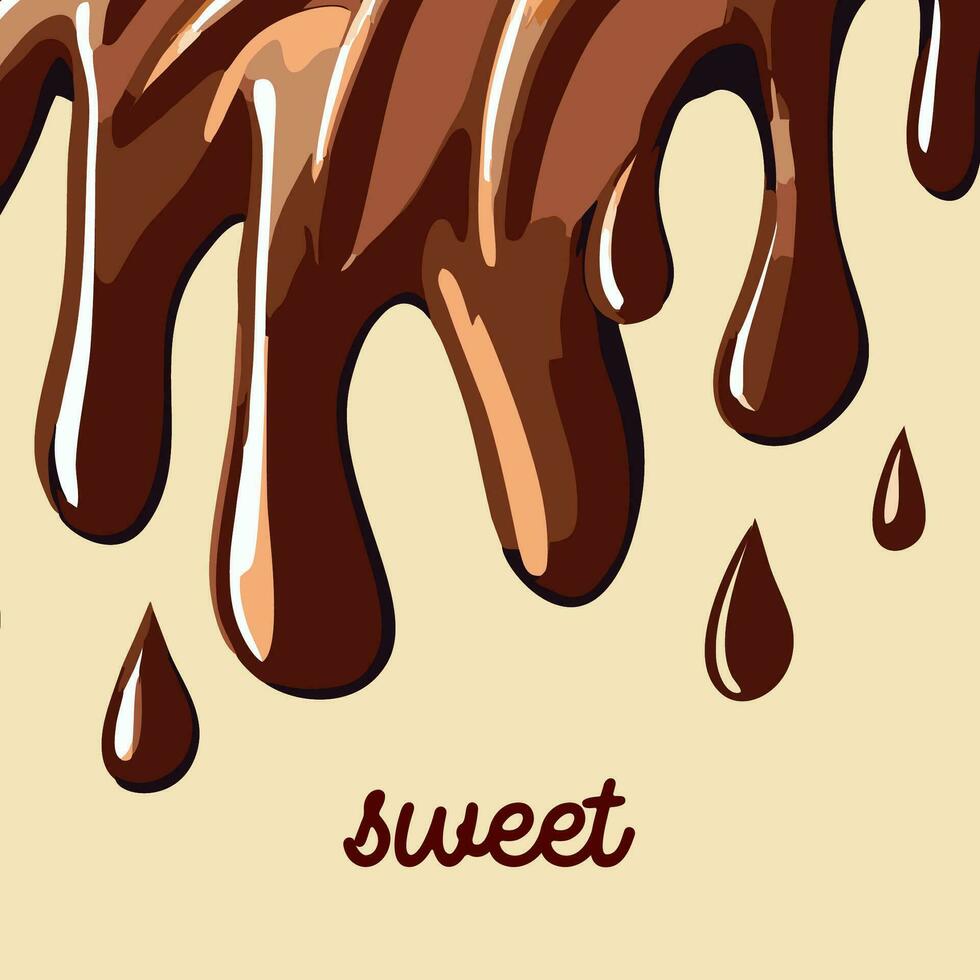 dolce fuso cioccolato - caramella - agrodolce - vaniglia vettore