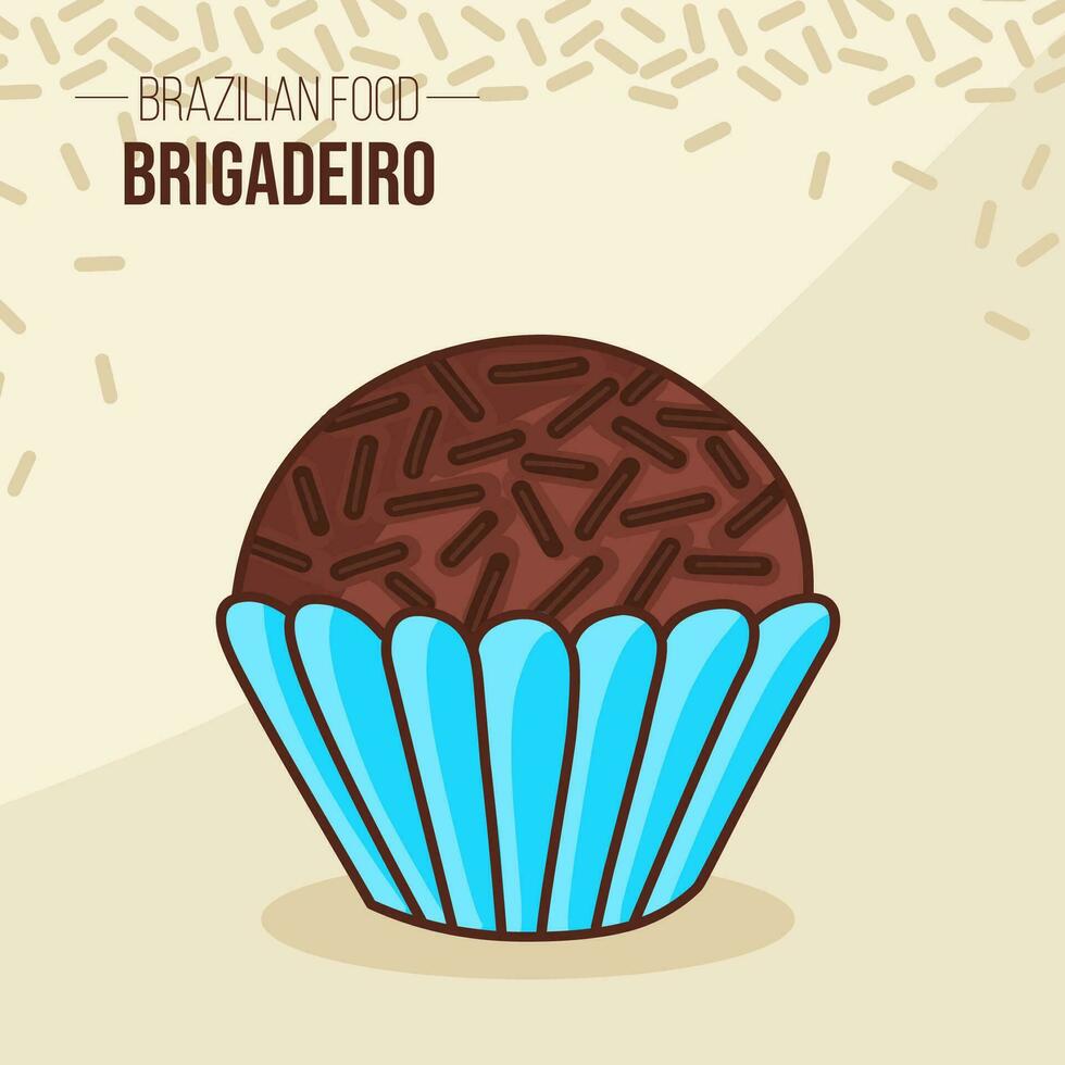 Brigadeiro brasil - brasile - brasiliano cioccolato cibo vettore