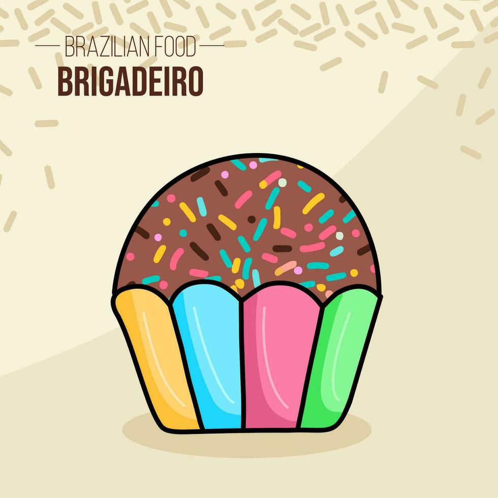 Brigadeiro brasil - brasile - brasiliano cioccolato cibo vettore