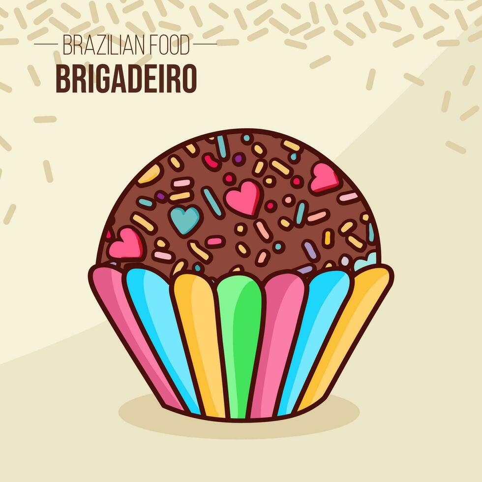 Brigadeiro brasil - brasile - brasiliano cioccolato cibo vettore