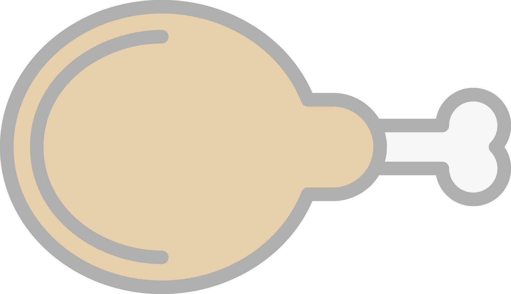 disegno dell'icona di vettore della coscia di pollo