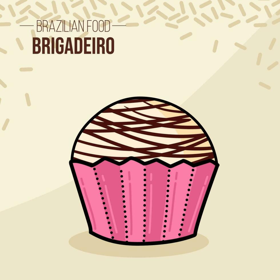 Brigadeiro brasil - brasile - brasiliano cioccolato cibo vettore