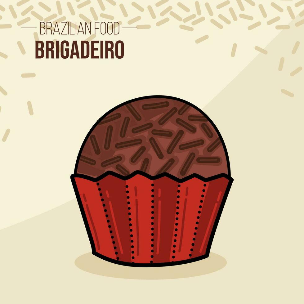 Brigadeiro brasil - brasile - brasiliano cioccolato cibo vettore