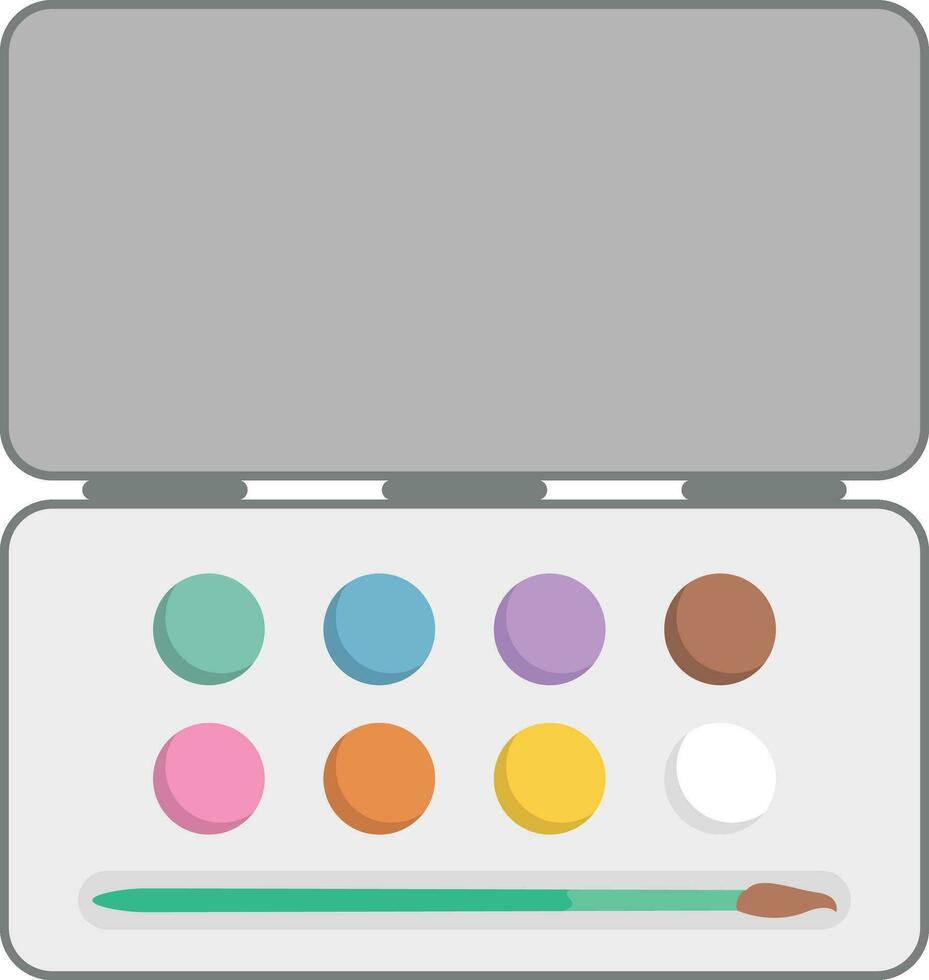 dipingere spazzola e colori scatola vettore illustrazione , acquerello o olio colore scatola azione vettore Immagine