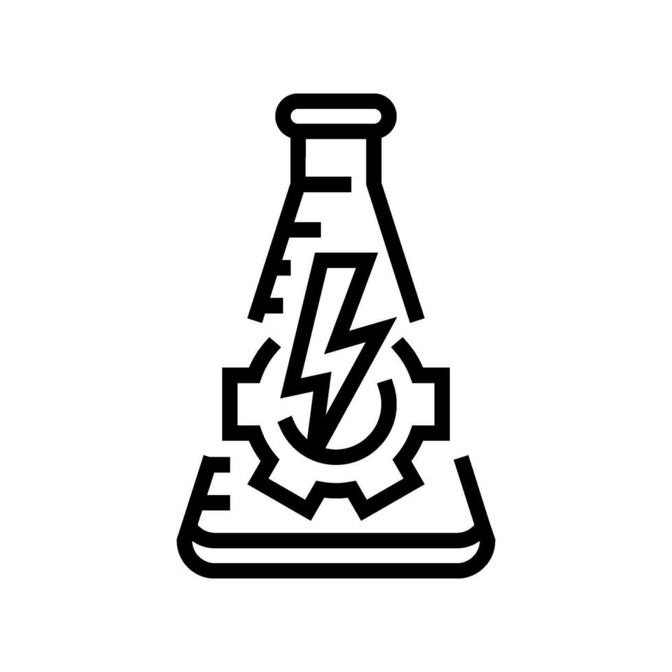catalizzatore chimico reazioni linea icona vettore illustrazione