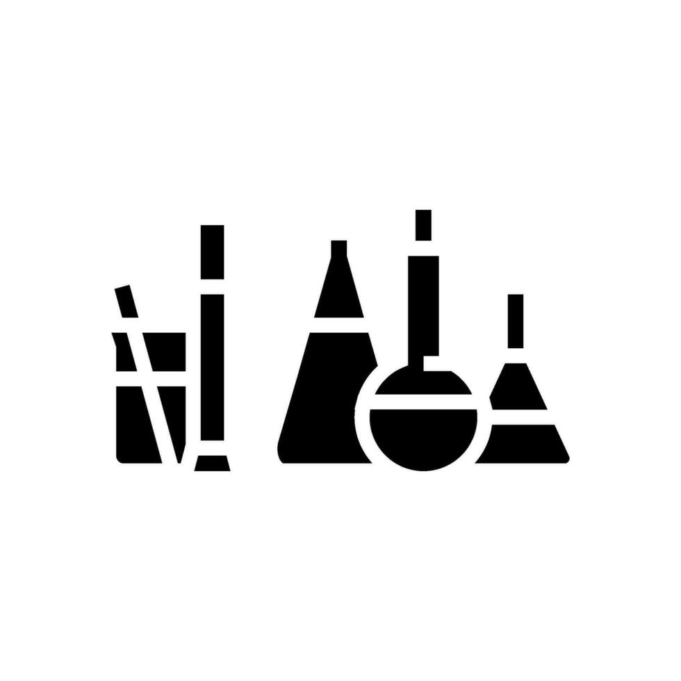chimico sostanze ingegnere glifo icona vettore illustrazione