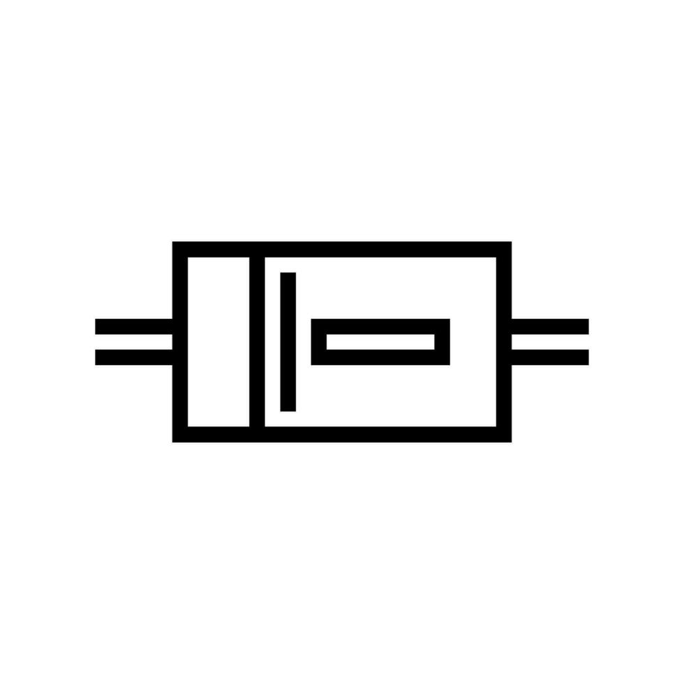 diodo elettrico ingegnere linea icona vettore illustrazione