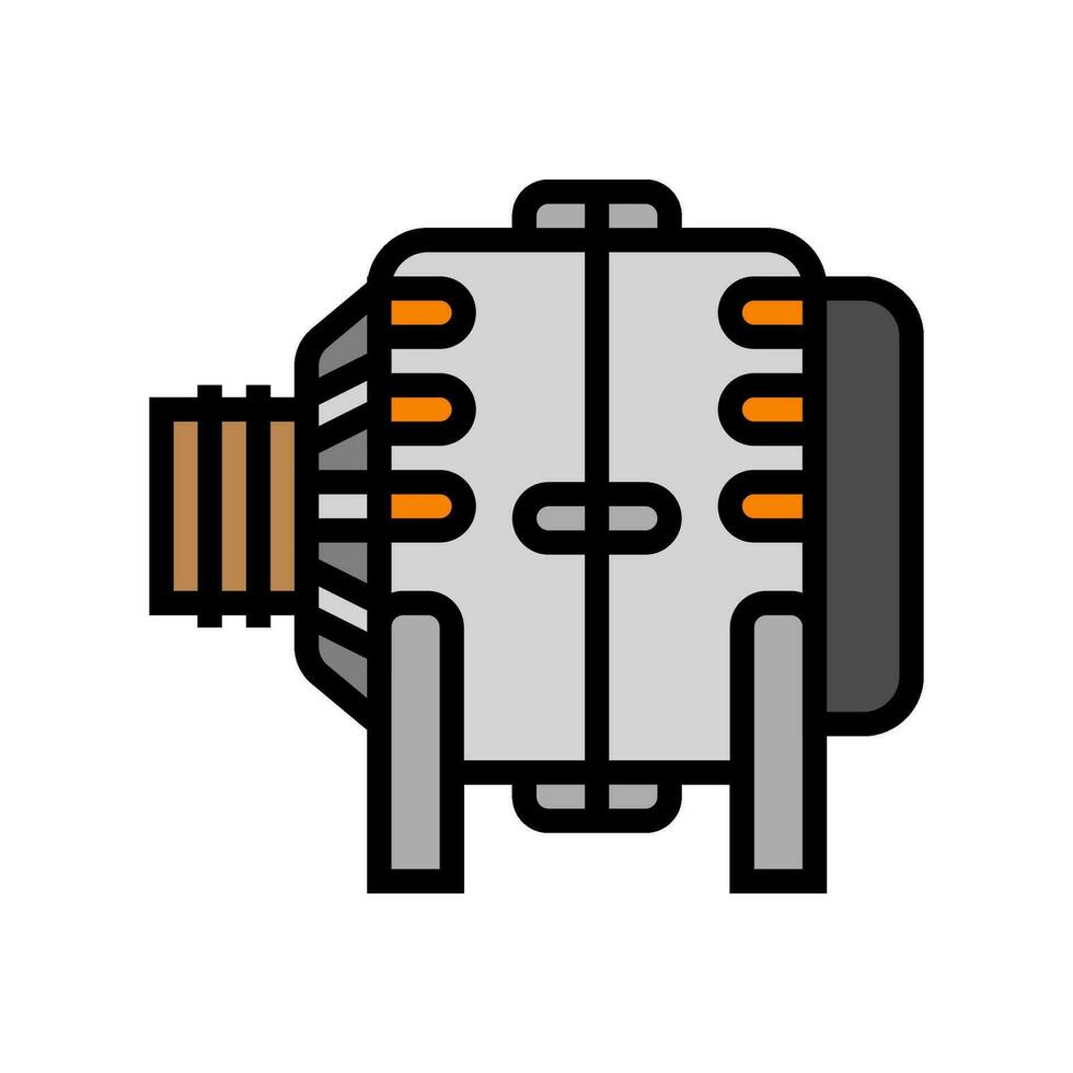 AC Generatore elettrico ingegnere colore icona vettore illustrazione